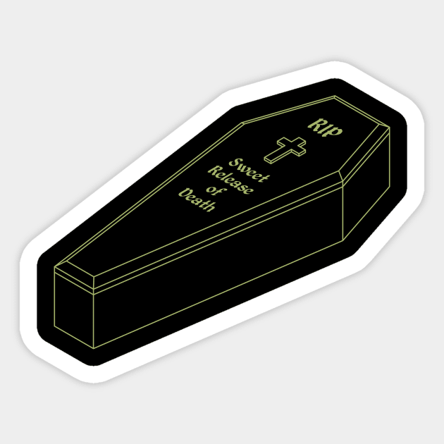 Toe Pincher Coffin Sticker by Aunt Choppy